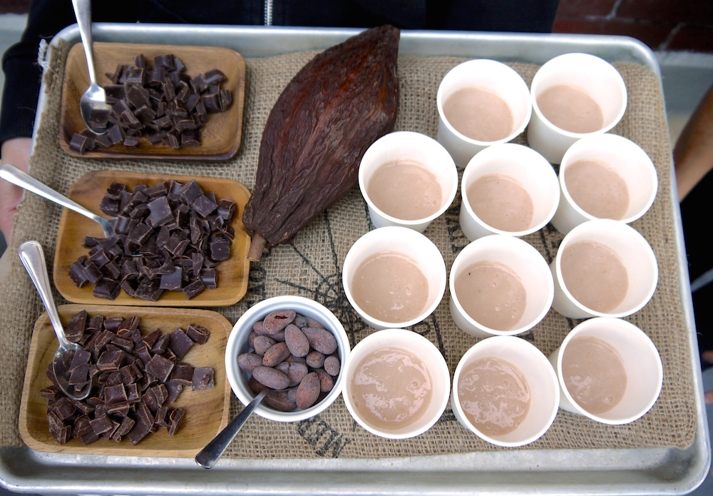 Tray of chocolate tastes at Dandelion. photo: LilaVolkas