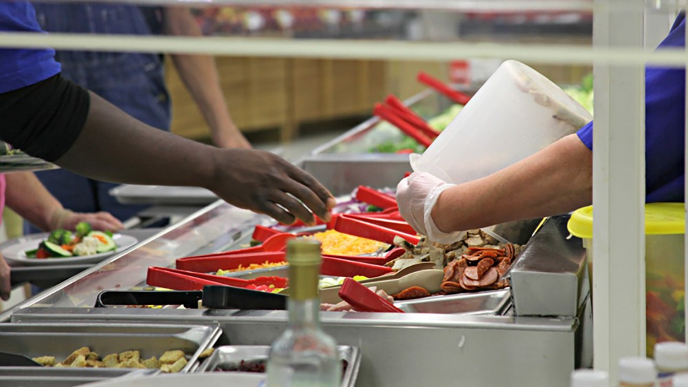 Most of the unsold salad bar food at the Hy-Vee store in Independence, Mo., will be sent to composting. Photo: Kristofor Husted/Harvest Public Media