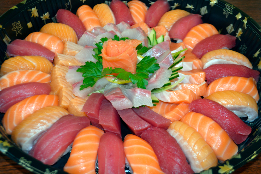 If you hire L’Chaim Sushi to cater an event, you may get a platter like this. Photo: L’Chaim Sushi