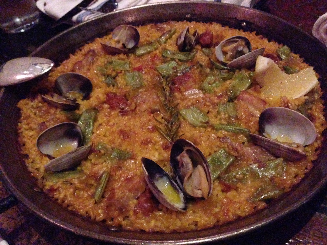 Duende’s Paella Carne with pork belly and rosemary. Photo: Angela Johnston
