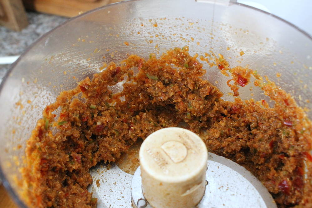 Homemade Thai red curry paste. Photo: Kate Williams