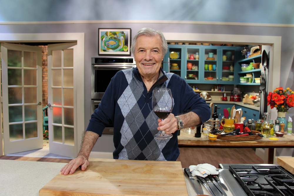 Jacques Pépin taping on the set of Heart & Soul at KQED. Photo: Wendy Goodfriend