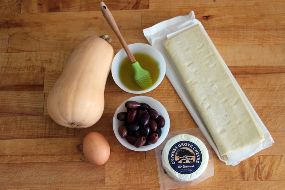Ingredients for Roasted Butternut and Goat Cheese Mummy Tartlets. Photo: Wendy Goodfriend 