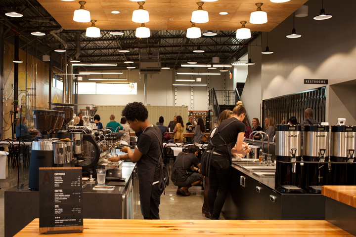 Allegro Coffee Roasters at the new Whole Foods opens at 6 a.m daily. Photo: Emilie Raguso