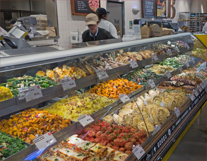 The deli counter at Whole Foods Gilman on opening day. Photo Neil Mishalov