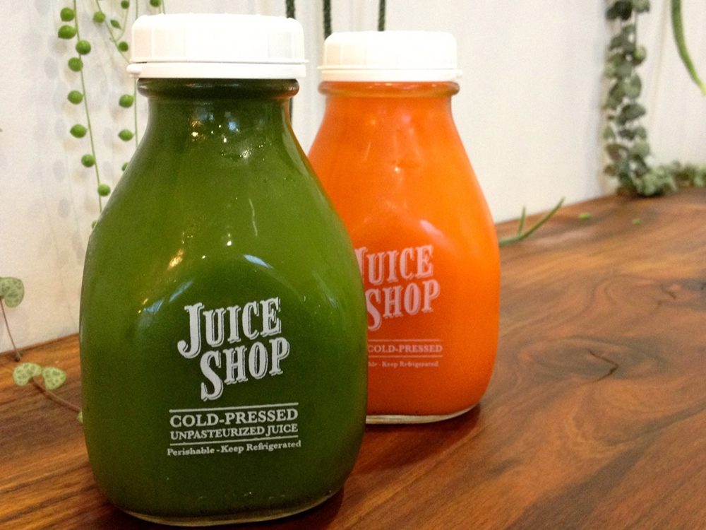 Juice Shop juices. Photo: Lisa Landers