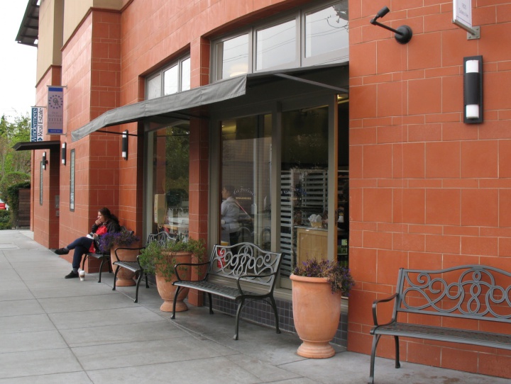 Vegan diner The Butcher’s Son is moving into the retail space at 1820 Solano Ave. in Berkeley that, until July, housed La Farine. Photo: Trachtenberg Architects