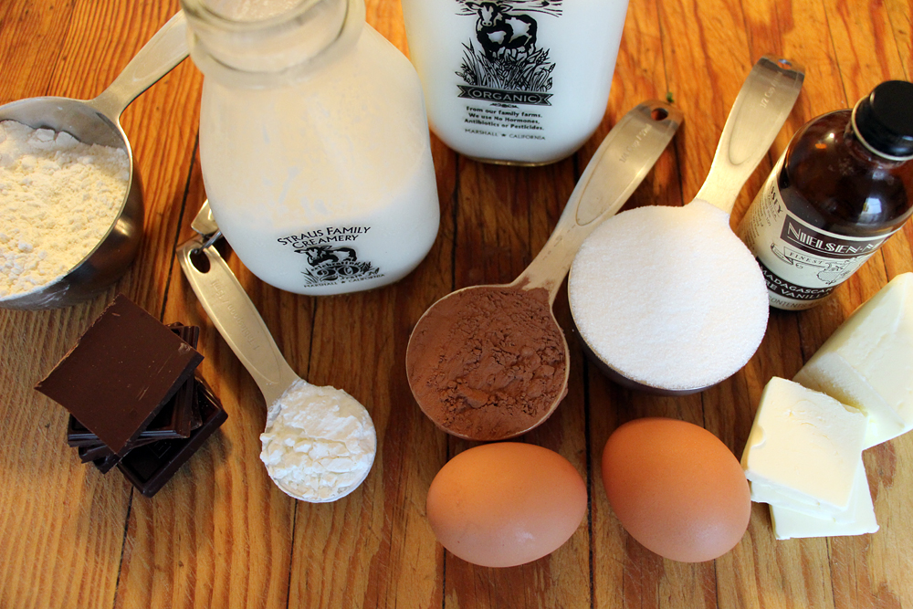 Ingredients for Mini Chocolate Pudding Puffs. Photo: Wendy Goodfriend