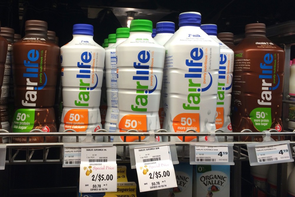 Fairlife milk, shown here on sale in Minneapolis, Minn., in April, is a partnership between Coca-Cola and Select Milk Producers, a dairy cooperative that owns Fair Oaks Farms. Photo: Courtesy of Alice Seuffert 