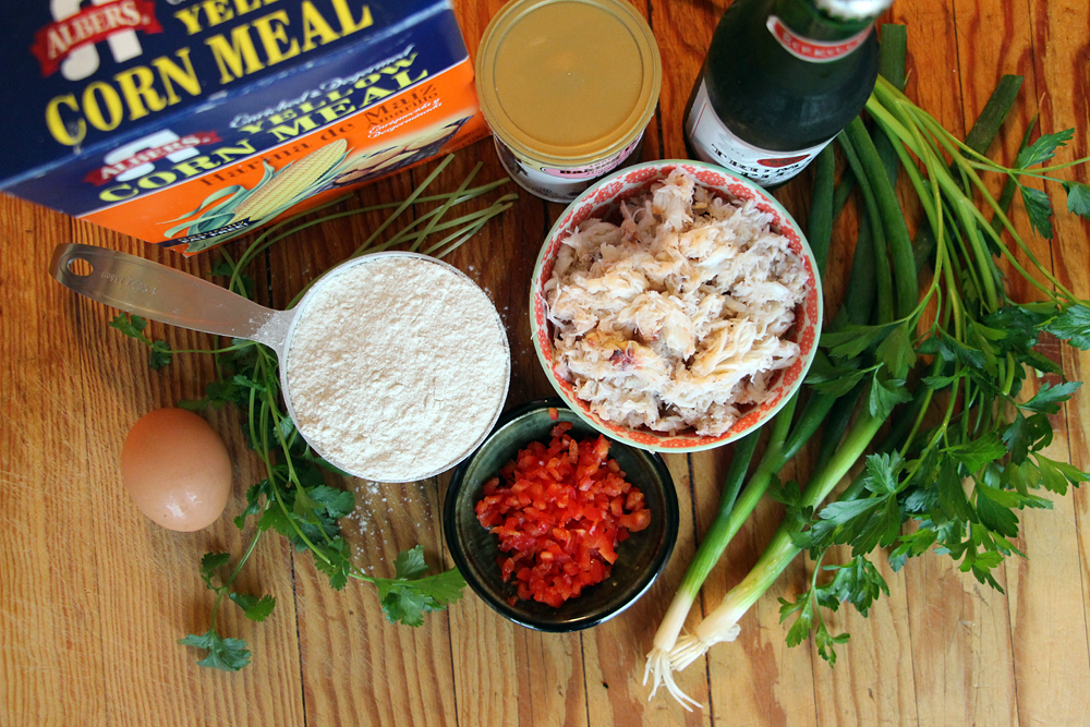 Ingredients for Crab Hush Puppies with Remoulade. Photo: Wendy Goodfriend