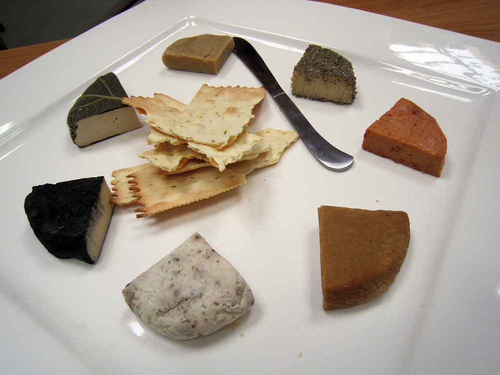 Now this is a vegan cheese plate, as created by Miyoko’s Kitchen. Photo: Alix Wall