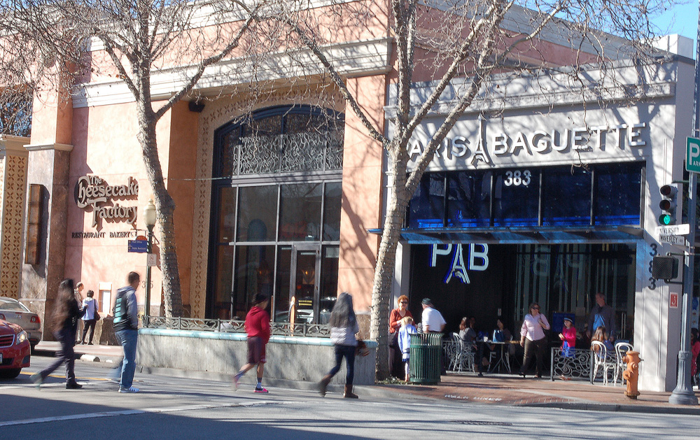 While the majority of Palo Alto's teeming restaurant scene comprises individually owned  eateries, some chains like Cheesecake Factory and Paris Baguette have also come to town. Photo: Susan Hathaway