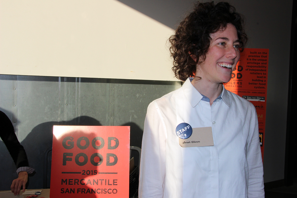 Good Food Awards’ founder Sarah Weiner at Good Food Mercantile 2015. Photo: Wendy Goodfriend