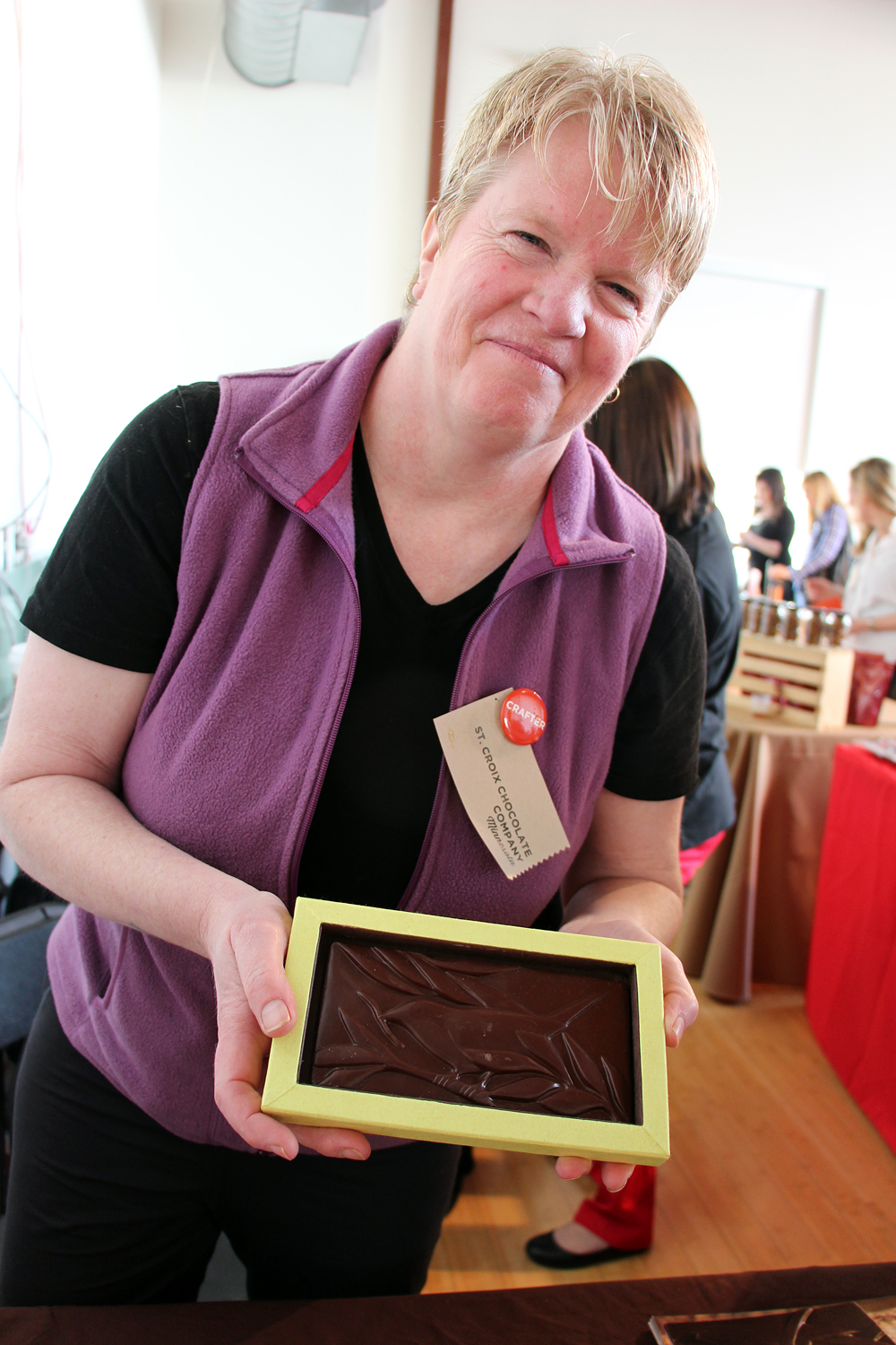 Head chocolatier Robyn Dochterman from St Croix Chocolate Company - Highlight: Special Edition Chocolate Bar. Photo: Wendy Goodfriend