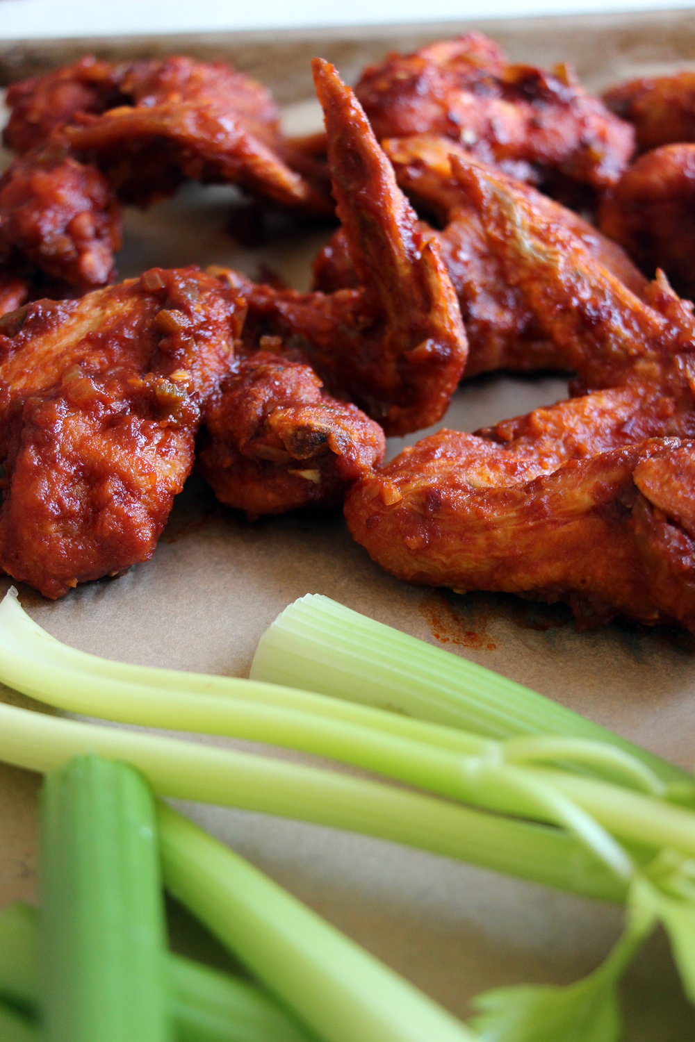 Finger-Licking, Crispy Spicy Chipotle Buffalo Wings. Photo: Wendy Goodfriend