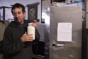 Joel Gruver is the milkman for a group of raw milk drinkers in Macomb, Ill. Photo: Abby Wendle/Harvest Public Media