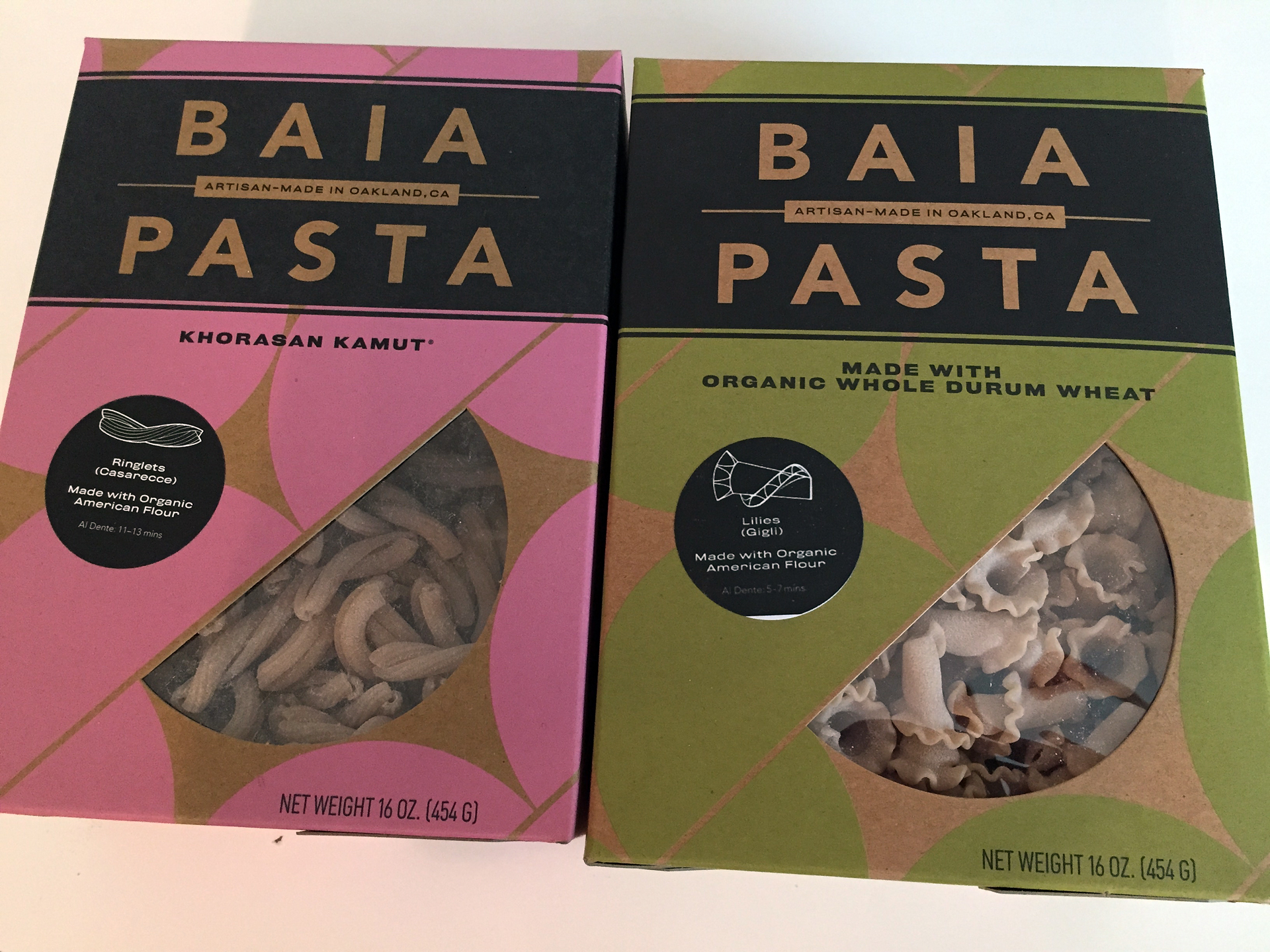 Baia Pasta comes in varieties like kamut and spelt, in addition to whole wheat. 