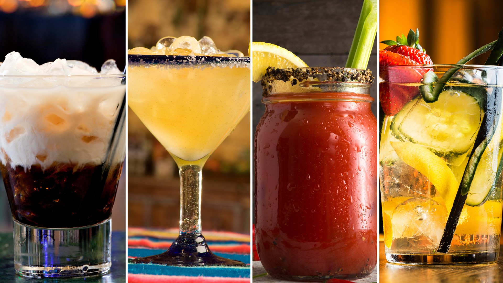 The White Russian (from left), Margarita, Bloody Mary and Moscow Mule are some of the most searched cocktails of 2015. Photo: iStockphoto