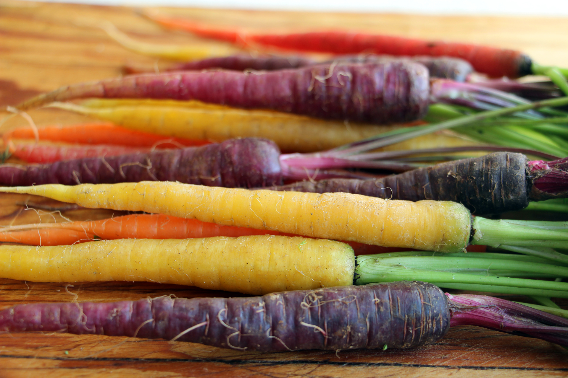 Rainbow baby carrots.