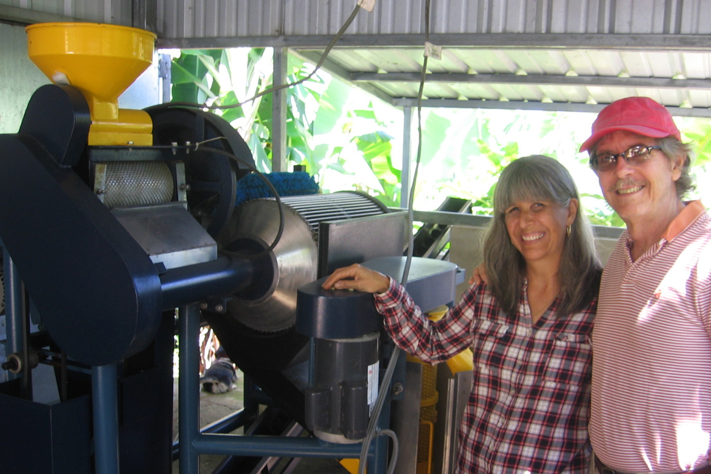 Elena Biamon and her husband, Miguel Sastre, have invested in this depulper and other equipment to process the coffee they grow.