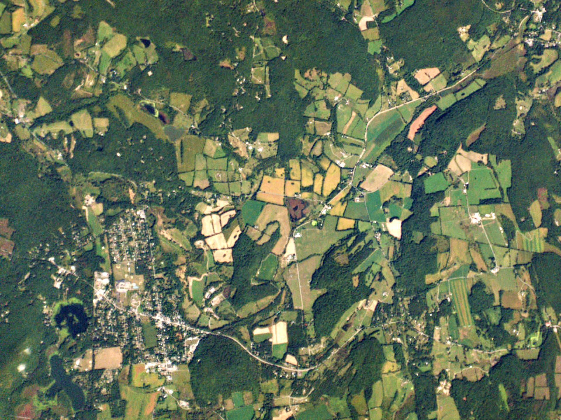 Pine Plains, N.Y. is an agricultural community about 100 miles from New York City, photographed here on Sept. 17, 2014. The U.C. Merced researchers estimate that New York City could potentially fulfill about 30 percent of its food needs with food grown within 100 miles of the city.