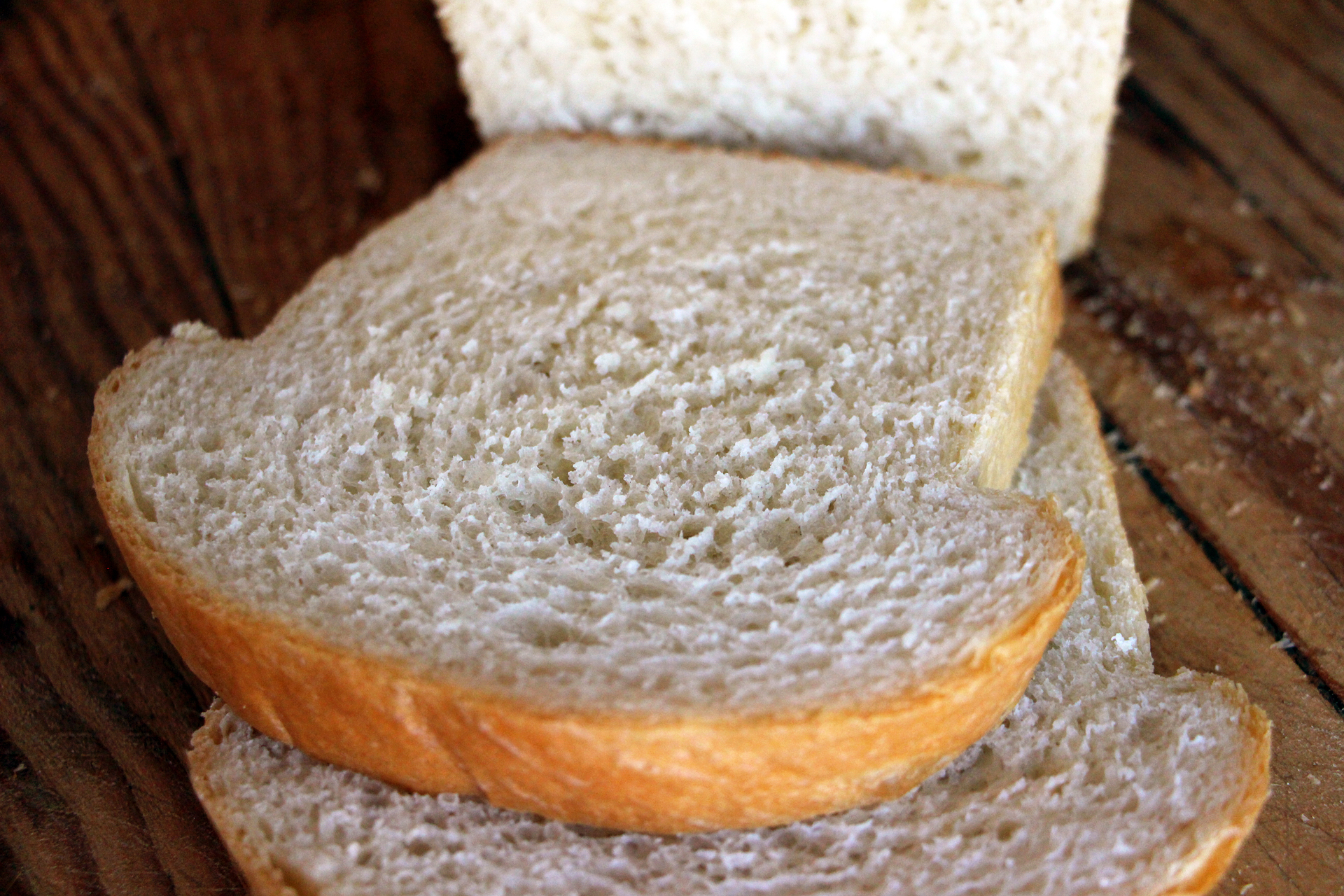 Sliced Homemade White Sandwich Bread