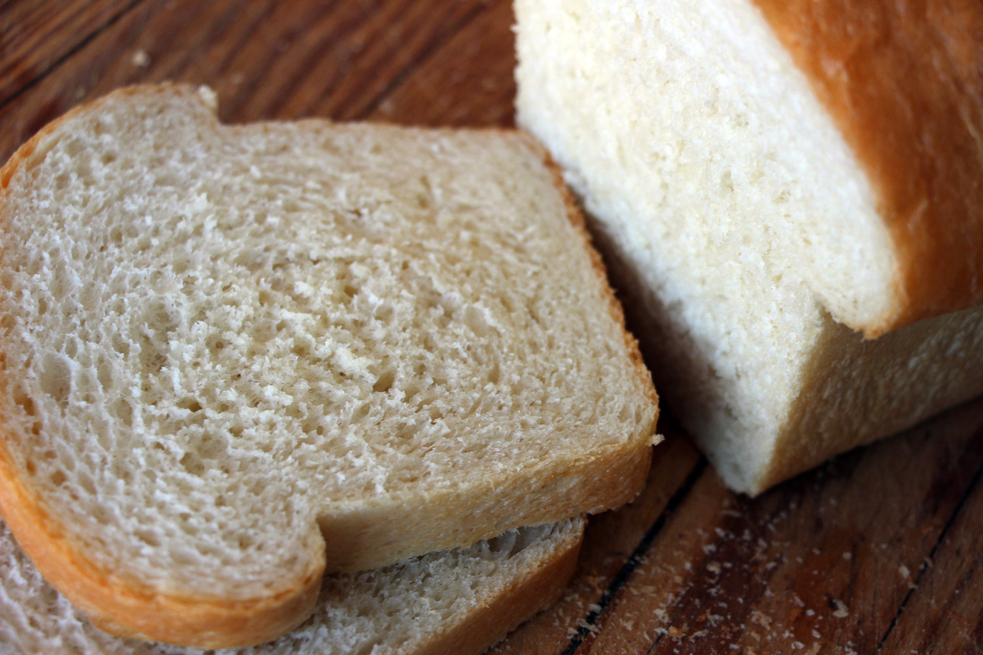 Sliced Homemade White Sandwich Bread 