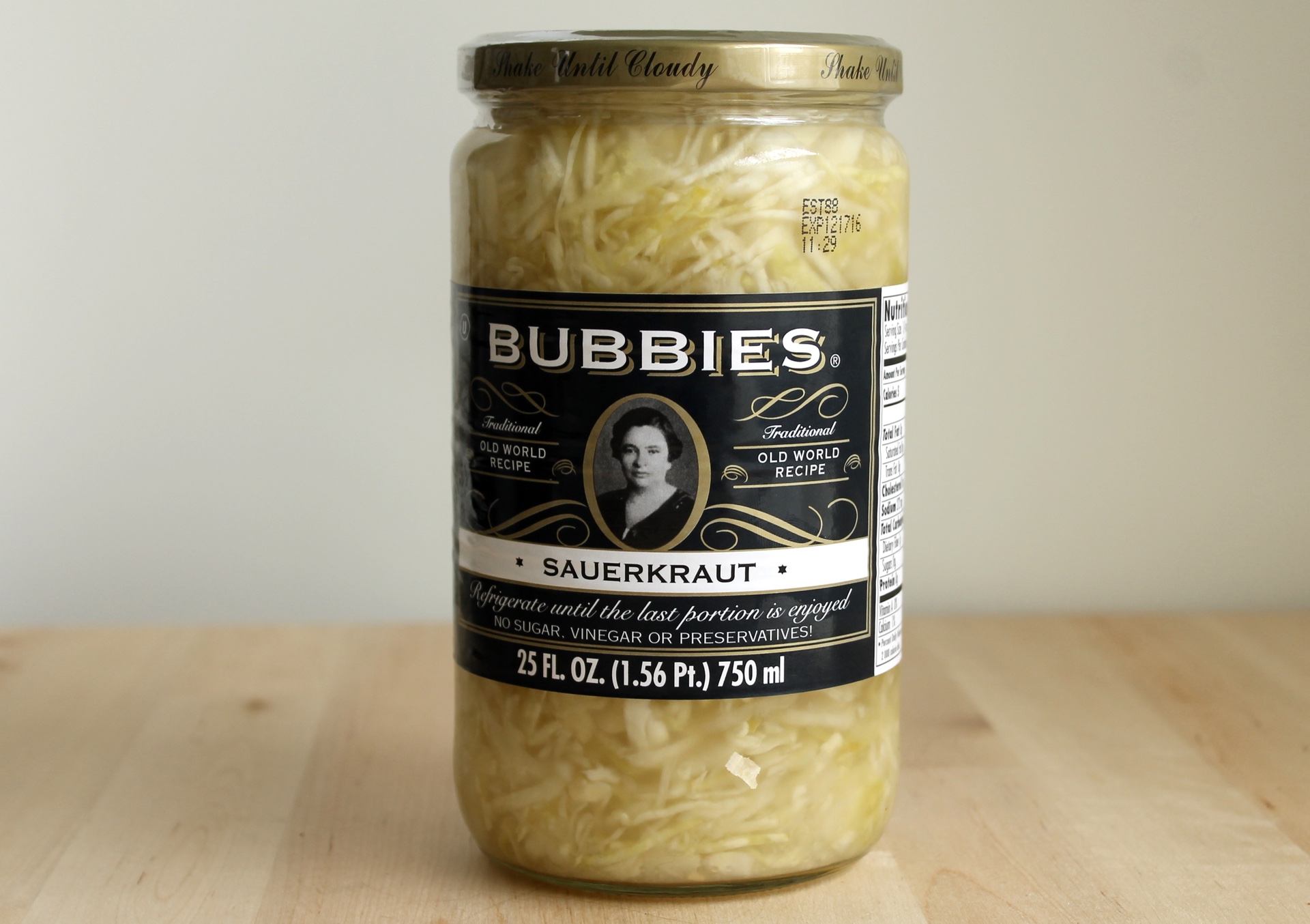 Bubbies sauerkraut.
