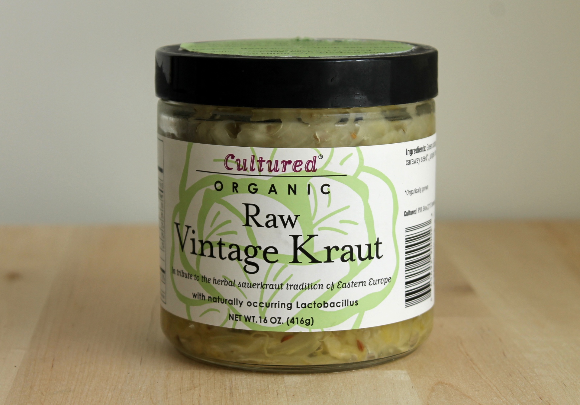 Cultured Organic sauerkraut.