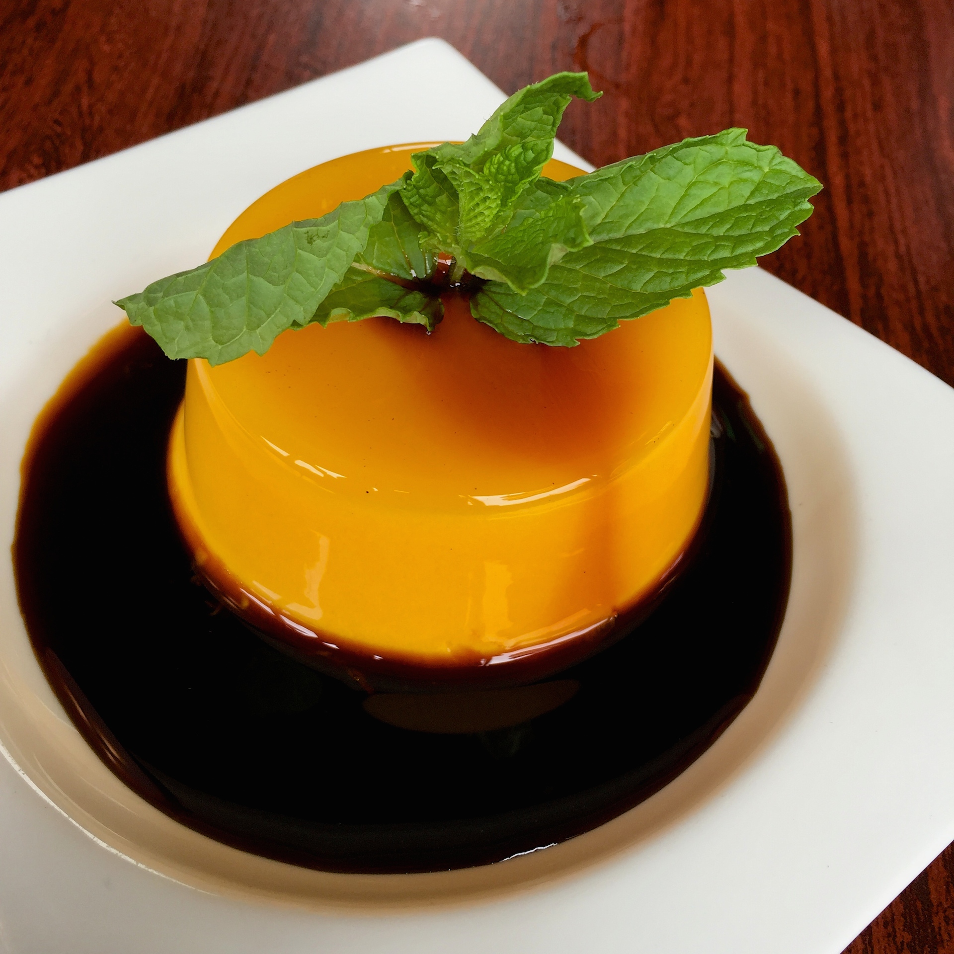 Monster Pho's flan with coffee syrup.