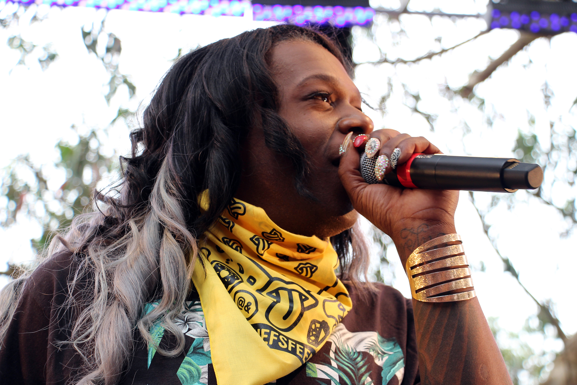 Big Freedia performing at Outside Lands GastroMagic stage.