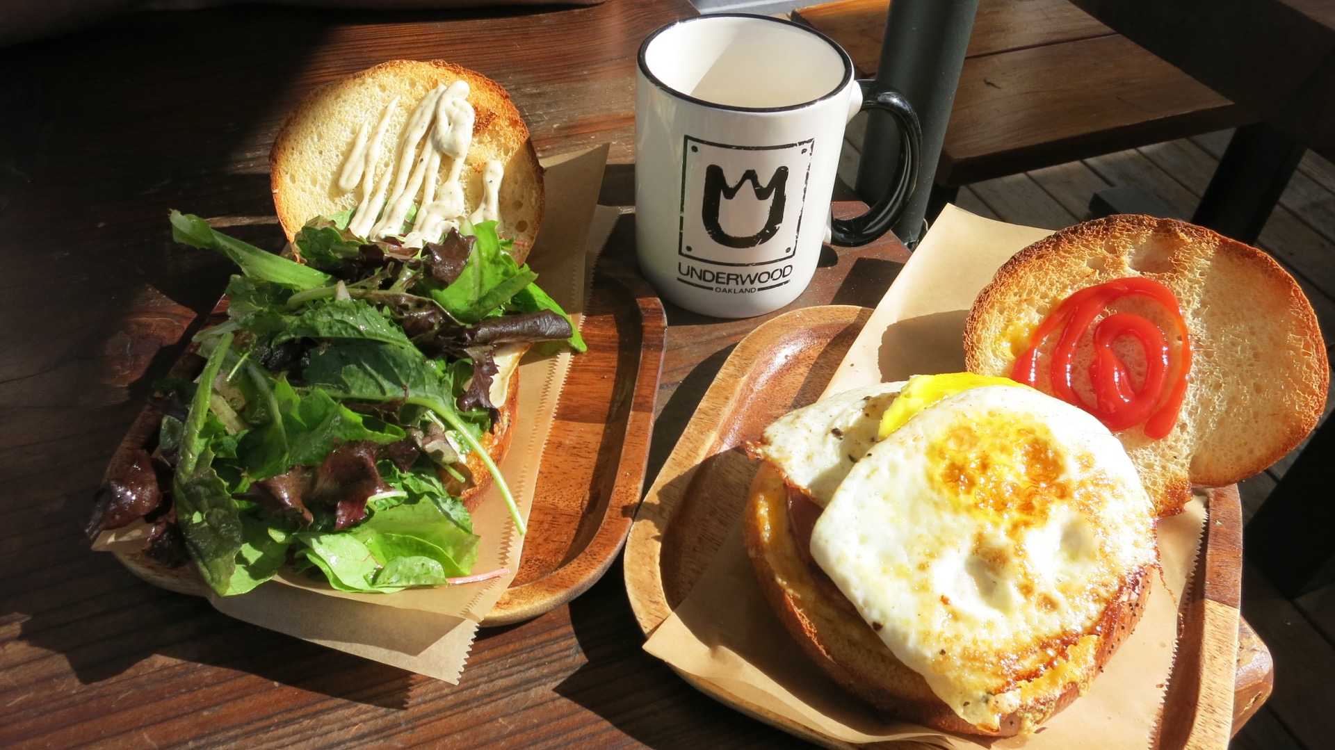 The Yoakland and Jersey Breakfast sandwiches from Oakland's Cafe Underwood are inspired takes on what you'd find in delis in the tri-state area.