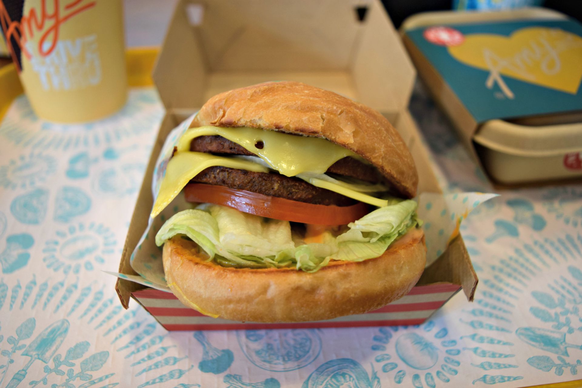 The vegan "Amy" burger.