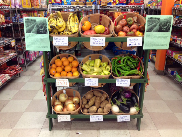 Fresh, local, organic produce is now stocked at the Three Amigos Market in East Oakland as part of the Healthy Corner Store Project.