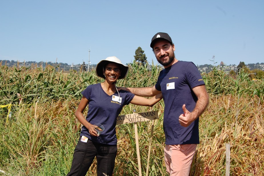 Millet Project team members Amrita Hazra (left) and Gavin Abreu (right)