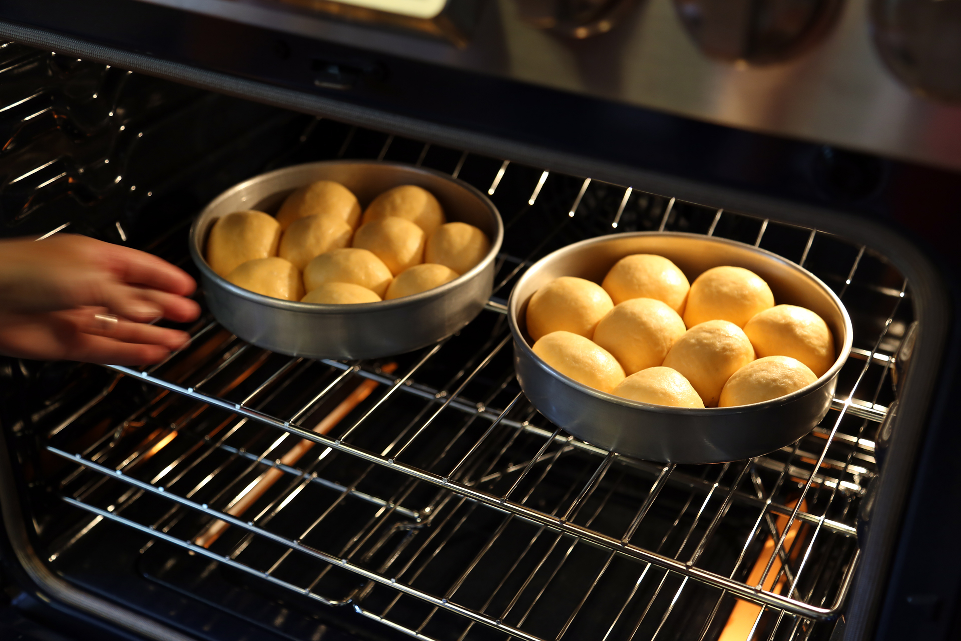 Position a rack in the middle of the oven and preheat to 375°F. Bake until the rolls are golden, about 18 minutes.