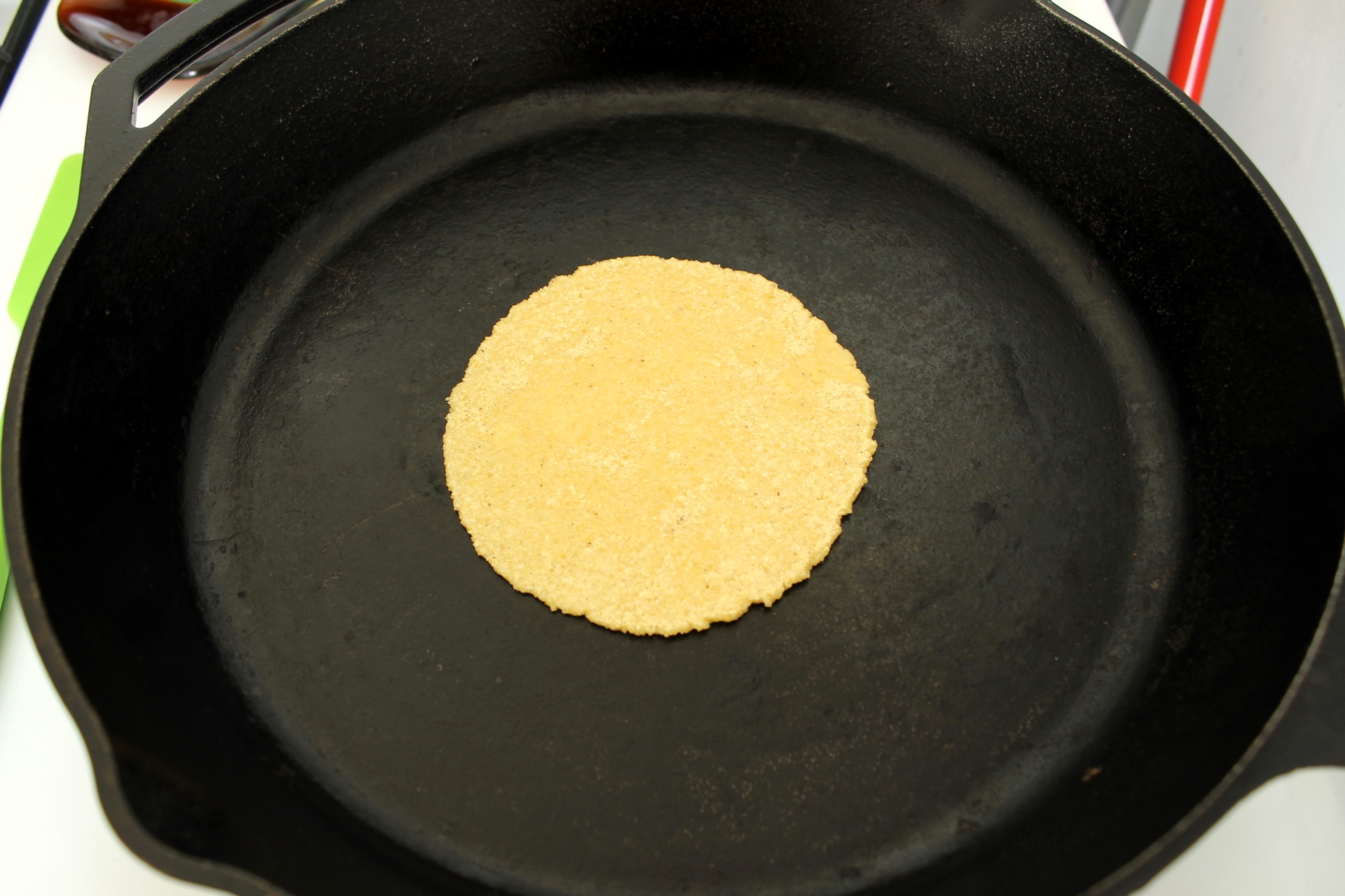This tortilla has been flipped once.