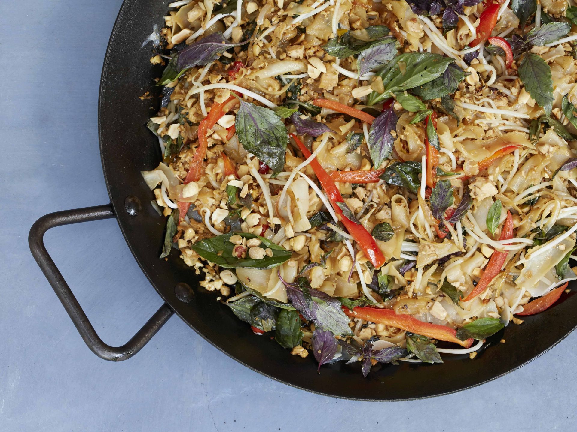 Pad kee mao, one of the plant-based offerings from The Purple Carrot.