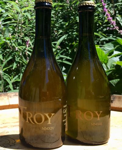 Troy Cider is a sulfite-free cider with organic heirloom apples.