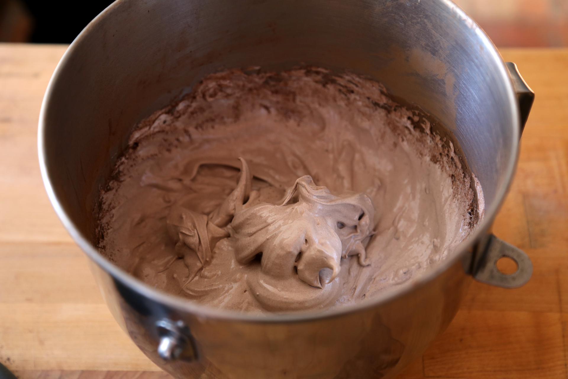 Sprinkle with the chocolate, then fold together gently with a rubber spatula until combined.