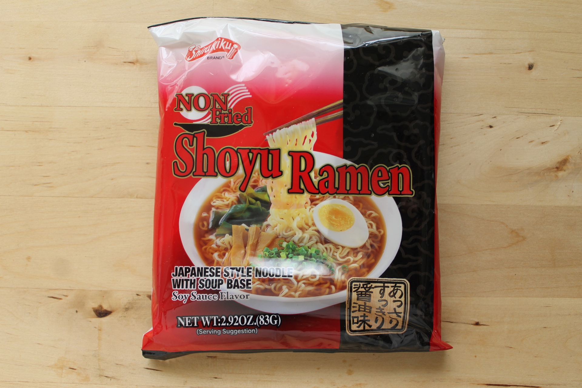 Shirakiku Non-Fried Shoyu Ramen.