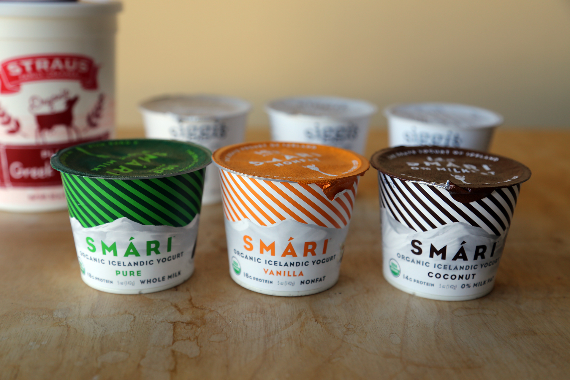 Smári Icelandic Yogurt:  Pure, Vanilla and Coconut