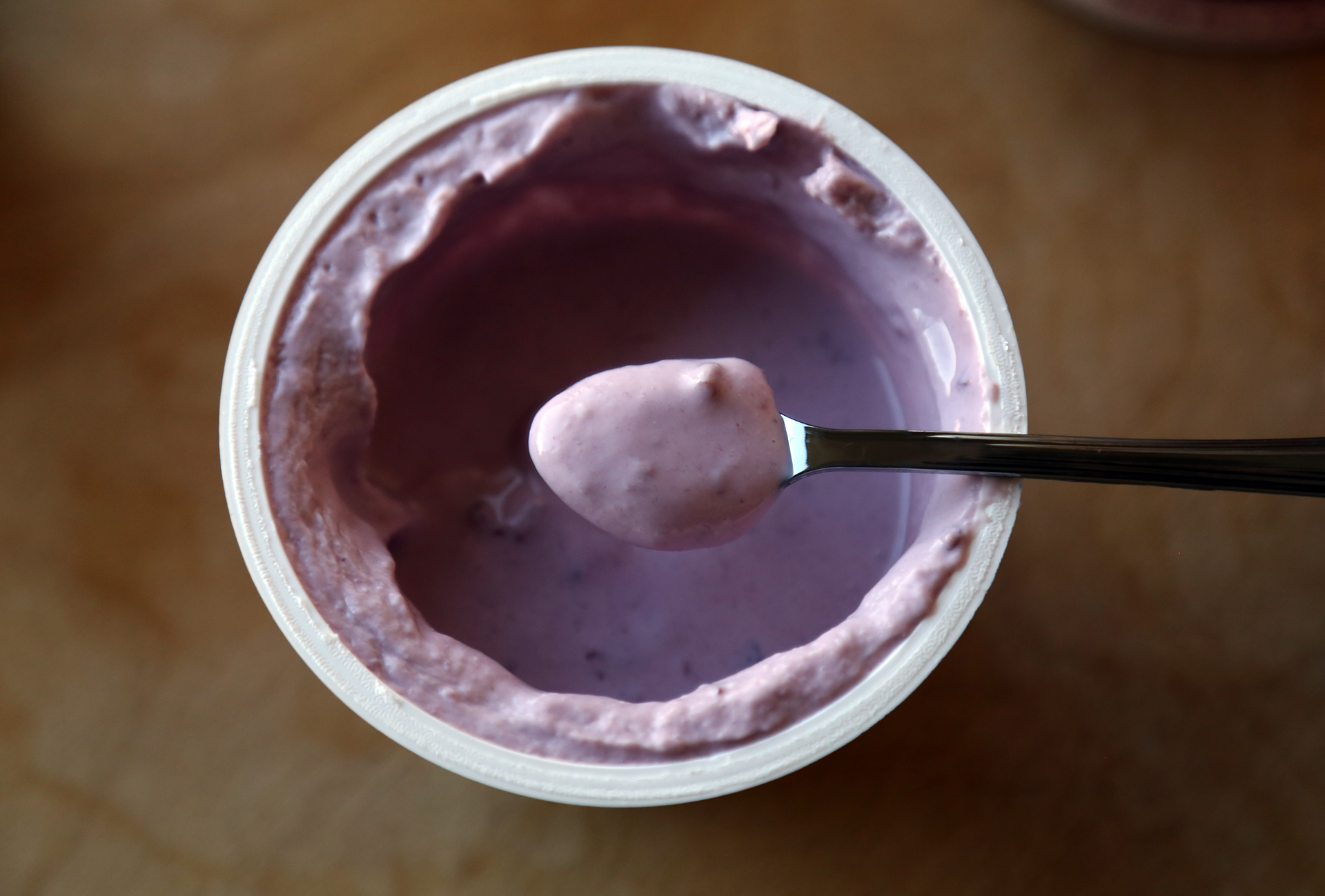 Wallaby's Greek Blended Cherry yogurt.