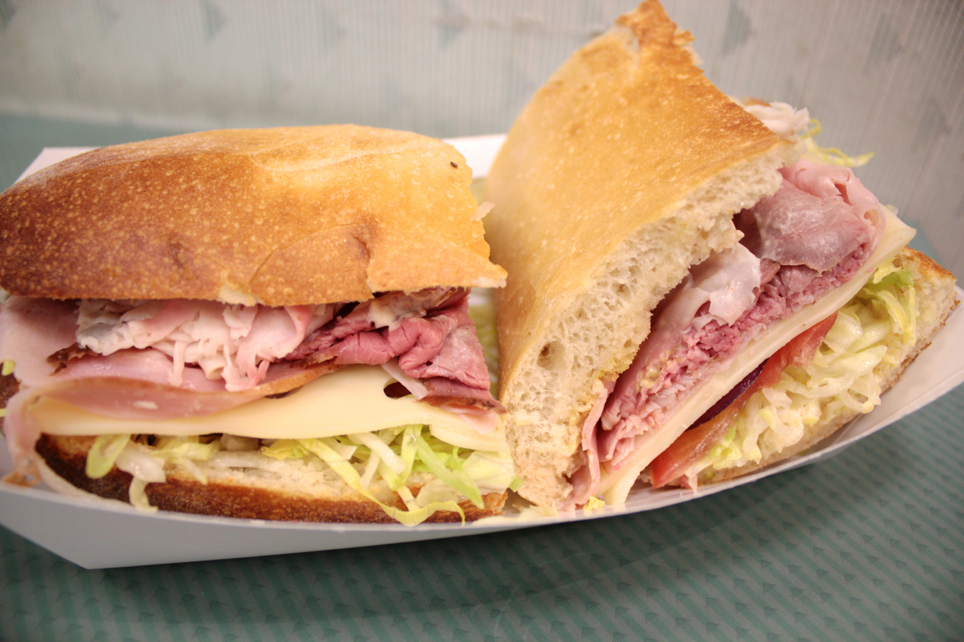 The classic sandwich at Freshly Baked Eatery with roast beef, country ham and turkey.