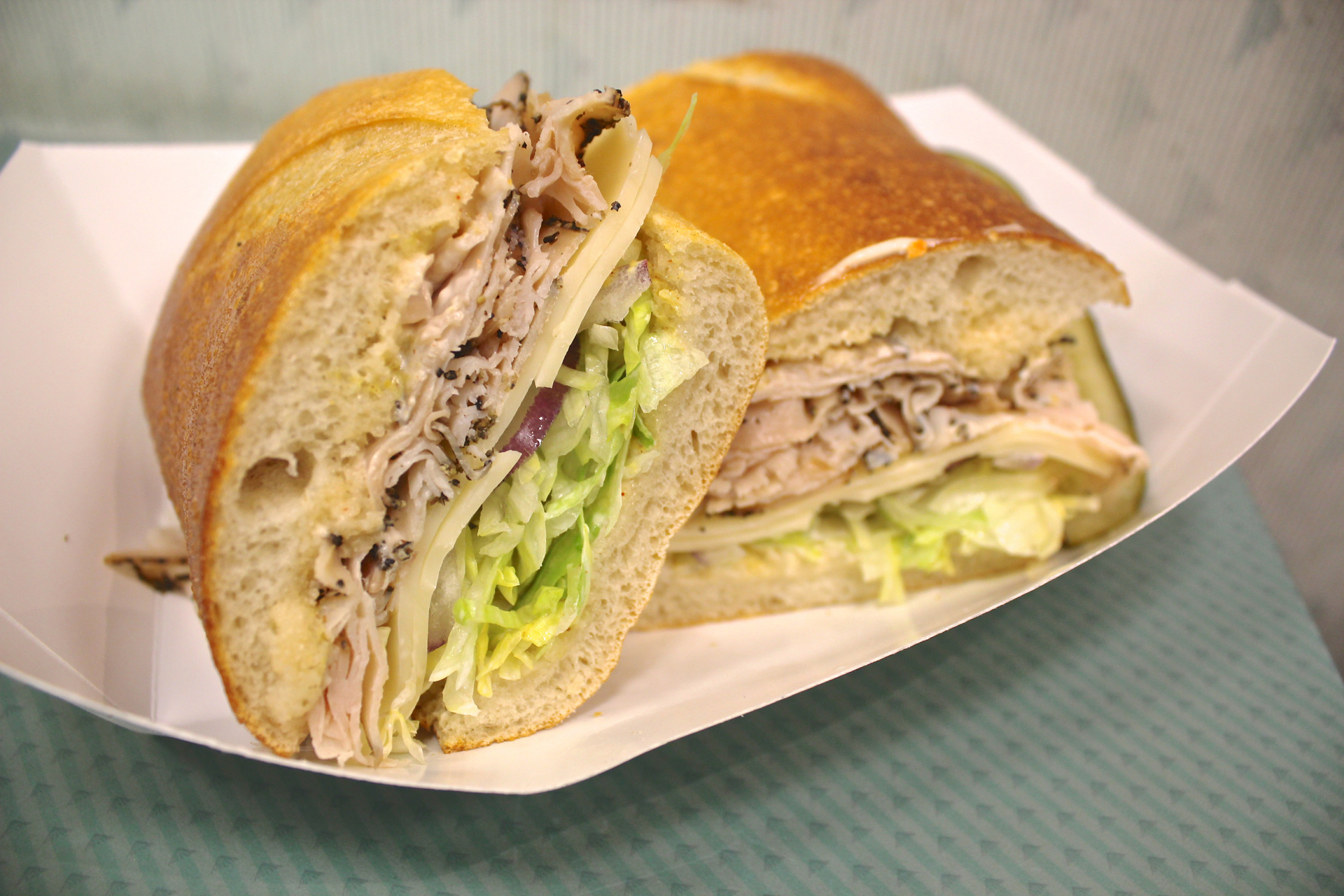 The peppered turkey sandwich at Freshly Baked Eatery.