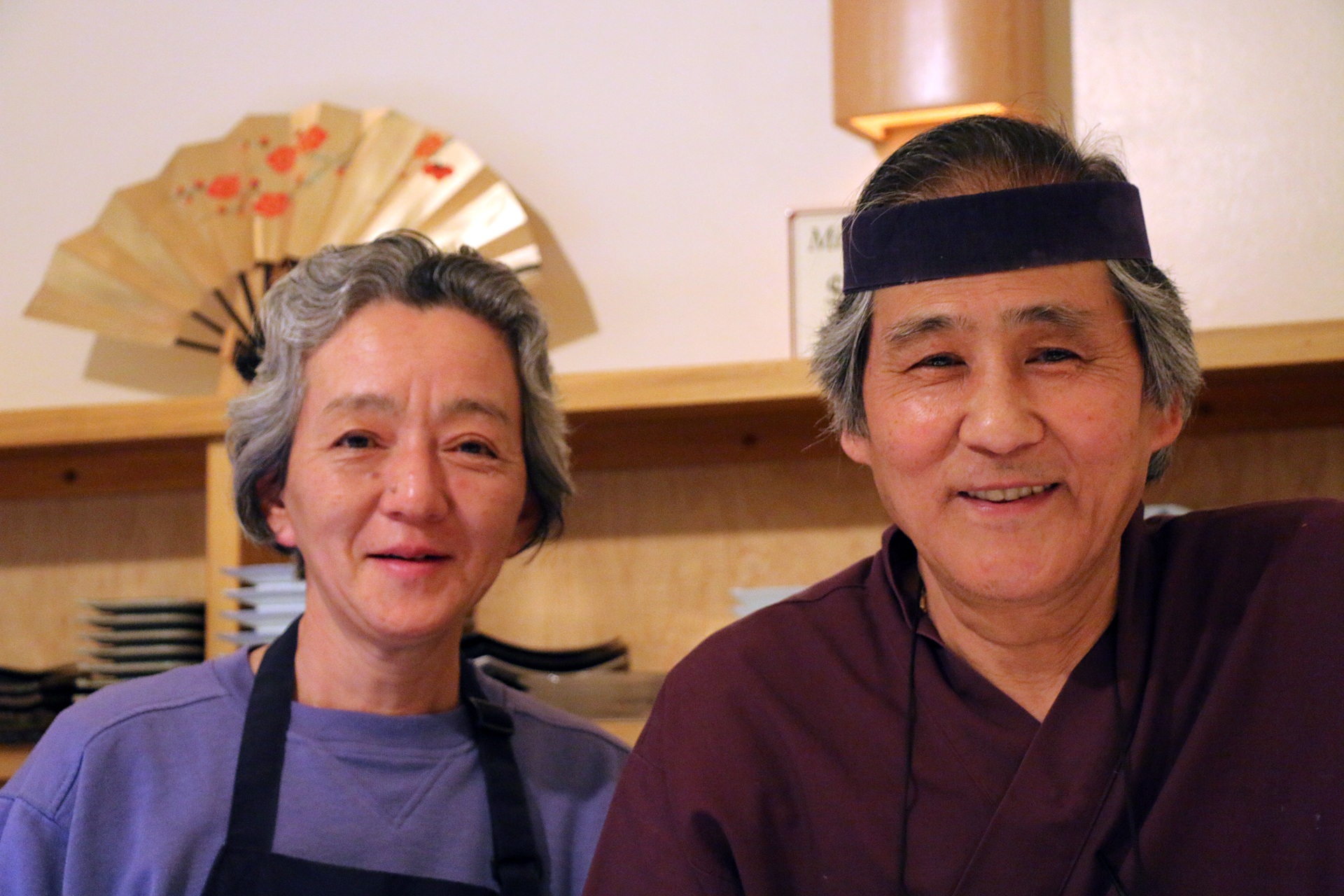Aki-san and his wife, in business together since 1983.
