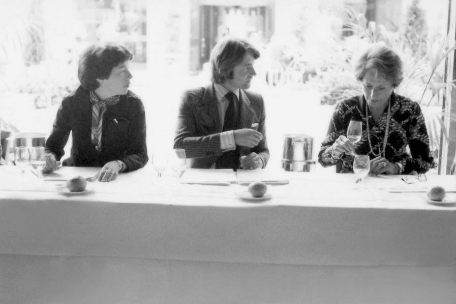 From left: Patricia Gallagher, who first proposed the tasting, wine merchant Steven Spurrier, and influential French wine editor Odette Kahn. After the results were announced, Kahn is said to have demanded her scorecard back. "She wanted to make sure that the world didn't know what her scores were," says George Taber, the only journalist present that day.