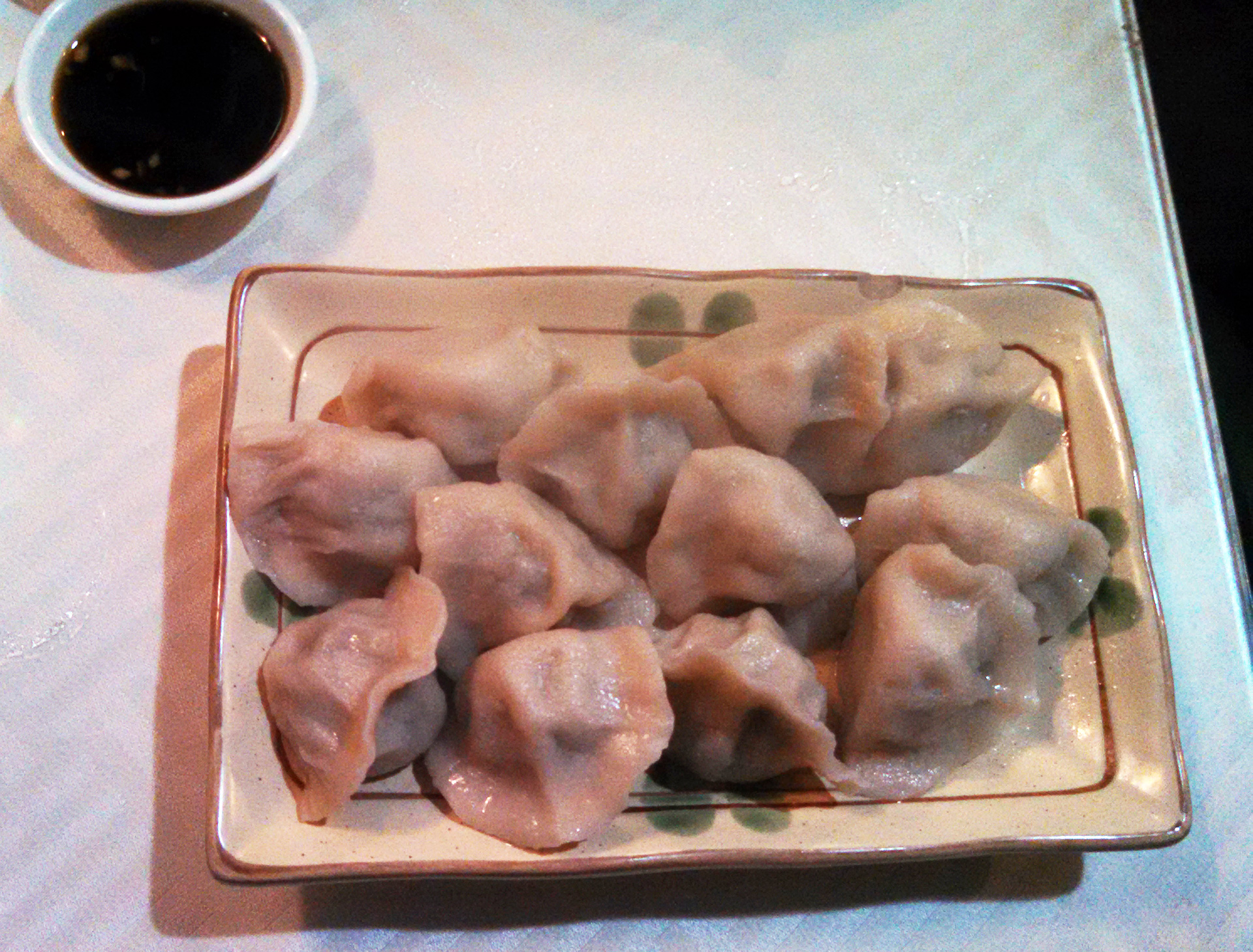 Chicken and spinach dumplings