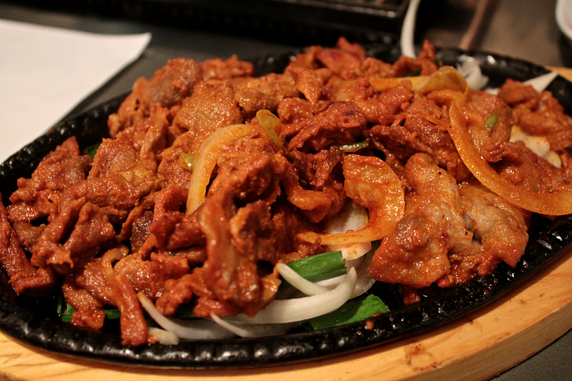 Spicy pork bulgogi at Chungdam.