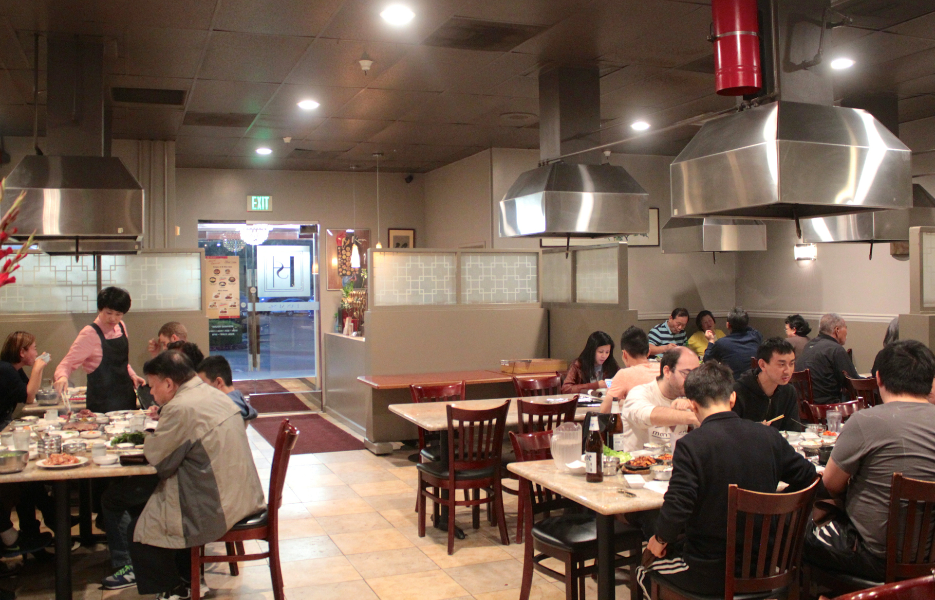 Diners inside Han Sung in Santa Clara.